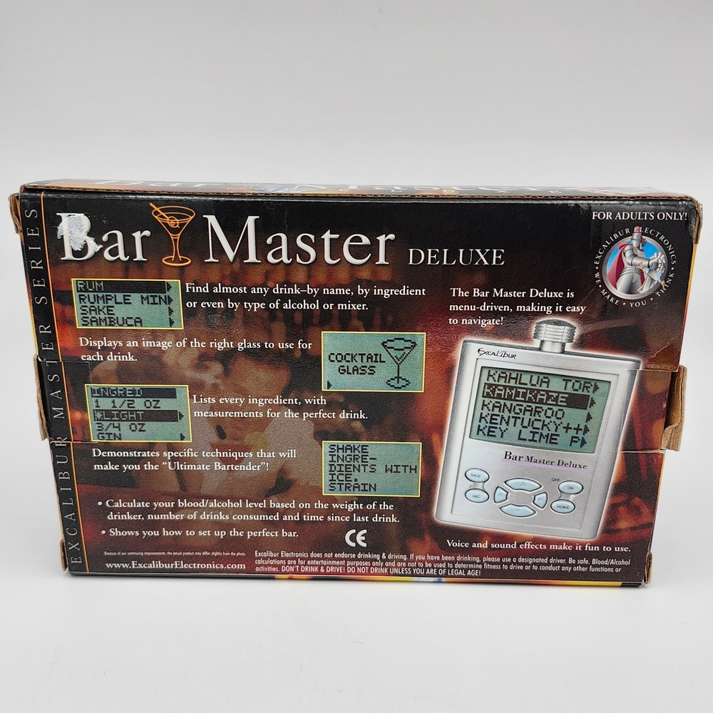 Excalibur Bar Master Deluxe Drink‎ Recipe Calculator Voice Sound Effects - Picture 7 of 9